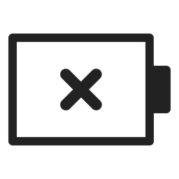 Dead Battery Icon - Download in Glyph Style