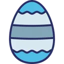 Decorated Egg Decoration Dotted Lines Icon