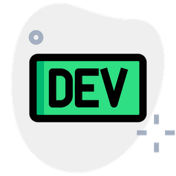 Dev Dot To Logo Icon - Download in Colored Outline Style