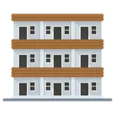 Dormitory Building Architecture Icon