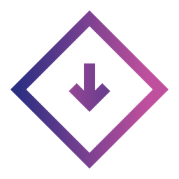 Down traffic sign Icon