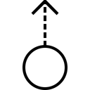 Drag Up Dashed Icon