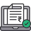 Online Tax Payment Tax Receipt Bill Icon