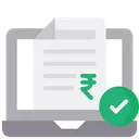 Online Tax Payment Tax Receipt Bill Icon