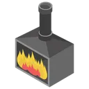 Electric Heater Heating Icon