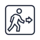 Evacuation Route Exit Icon