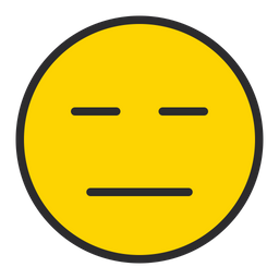 Expressionless Face Emoji Icon - Download in Colored Outline Style