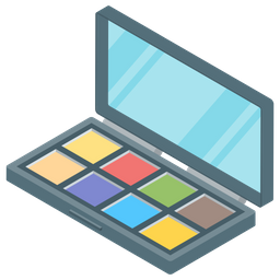 Eyeshadow Palette Icon - Download in Isometric Style