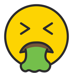 Face Vomiting Emoji Icon - Download in Colored Outline Style