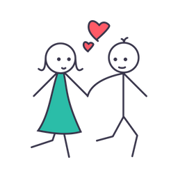 2 Fall In Love Boy Girl Romance Romentic Walk Icons - Free in SVG, PNG ...