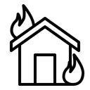 Fire In House Icon