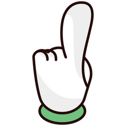 Forefinger Icon - Download in Colored Outline Style