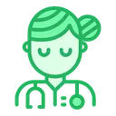 Free 여자 의사 직업 아이콘