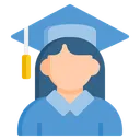 Free 졸업생 여학생 학생 아이콘