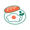 Free 써니 사이드 업 계란 계란과 빵 써니 사이드 업 계란과 빵 아이콘
