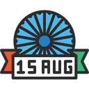 Free August Ashoka Chakra Independence Day Icon