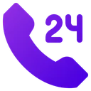 Free Shopping Call Hours Icon