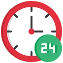 Free 24 hour  Icon