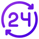 Free 24 Hour Service  Icon