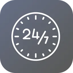 Free 24 hour service  Icon