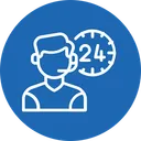 Free 24 hour service  Icon