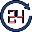 Free 24 Hour Service  Icon