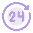 Free 24 Hours Service Support Icon