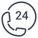 Free Support 24 Hours Customer Service Icon