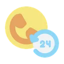 Free 24 Hours Call  Icon