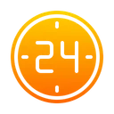 Free 24 Hours Service 24 Hours Hours Icon