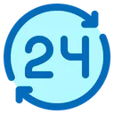 Free 24 Hours Service Support Service Icon