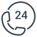 Free Support 24 Stunden Kundenservice Symbol