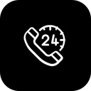 Free 24 Stunden Rufbereitschaft  Symbol