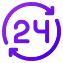 Free 24 Stunden Service  Symbol