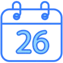 Free 26 January Calendar Date Icon