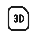 Free 3 D Document  Icon