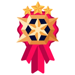 Free 3 Star Medal  Icon