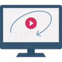 Free 360 Degree 360 Degree Video 360 View Icon