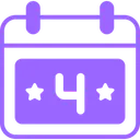 Free Date 4th July Calendar Icon