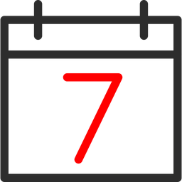 Free 7th  Calendar  Icon