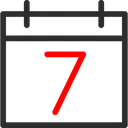 Free 7th  Calendar  Icon