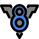 Free 8 V Technology Logo Social Media Logo Icon