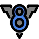 Free 8 V Technology Logo Social Media Logo Icon