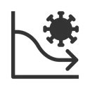 Free Abnehmendes Infektionsdiagramm Corona Analyse Corona Analytik Icon