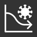 Free Abnehmendes Infektionsdiagramm Corona Analyse Corona Analytik Icon