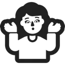 Free Achselzucken Hoch Kontrast Icon