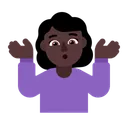 Free Achselzuckend Flach Dunkel Icon