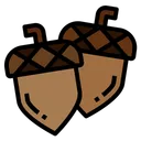 Free Acorn Autumn Chestnut Icon