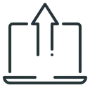 Free Cargar Computadora Portatil Flecha Icono