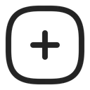 Free Add Square Icon Plus Button In Square Create New Square Icon Icon